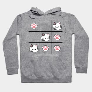 Tic Tac Toe Cute Cat Hoodie